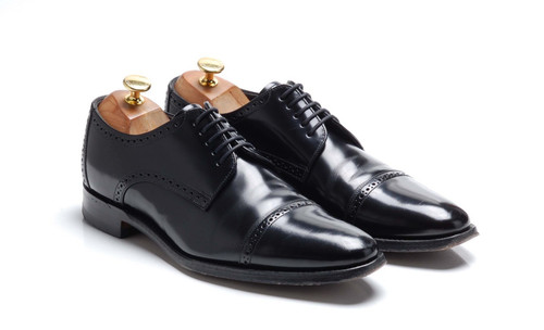 Loake black semi - loake, shoes