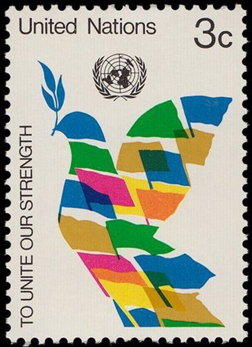 United nations stamps symbolic - nations,