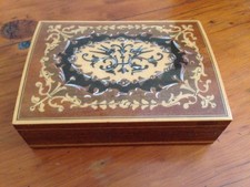 Lovely Vintage Sorrento Ware Trinket Box with Beveled Top