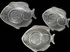 Vintage Glass Fish Embossed