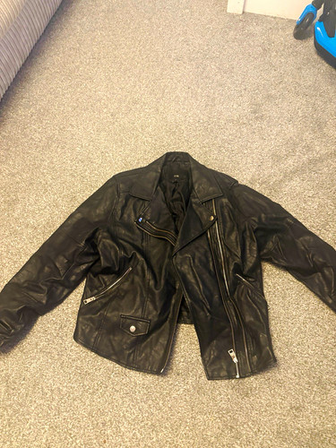 River island black leather - river,