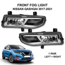 1 Pair Fits Nissan Qashqai 2017-2021 Front Fog Light Lamp Left Right With Bulb