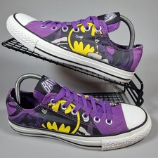 Converse Trainers Womens DC Comics Batman Purple Size 6 Skate Shoes Sneakers