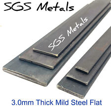 3mm Mild Steel FLAT BAR 13,20,25,30,40,50 x 3.0mm 1 Mtr lengths cut to size