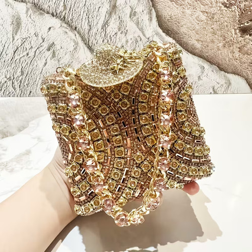 Gold bag sparkling - bag,