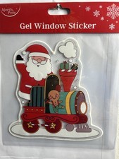 Christmas Gel Window Stickers Decorations Xmas Santa Snowman Snowflake Free P P