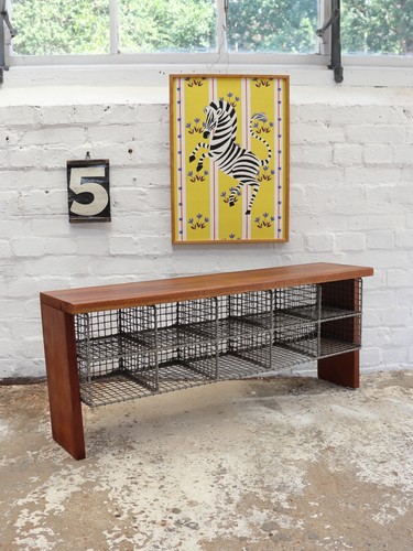 Vintage school bench with shoe - with,