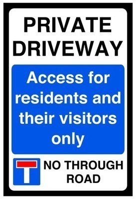Private driveway access - access, for