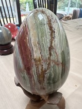 Beautiful banded calcite egg