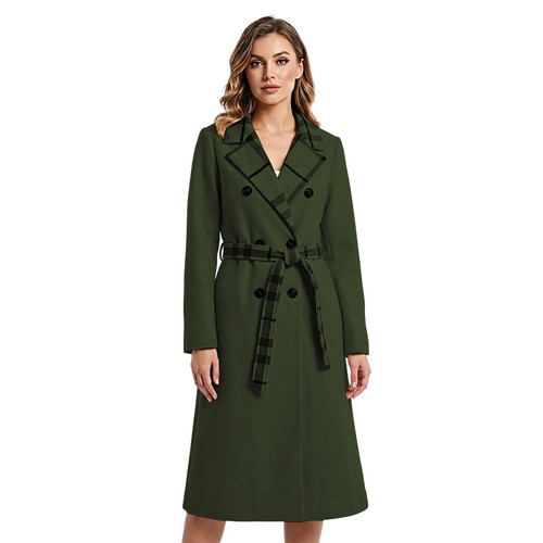 Ladies wool trench coat - wool, 6