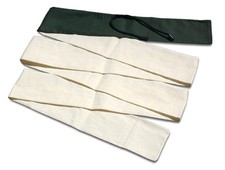 92" COTTON LONGBOW / FLATBOW BAG - CREAM/GREEN