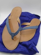 Handmade ITALIAN LEATHER SANDALS 'CHIARONE' blue & brown UK5 EU38