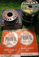 Leeda LC Series Fly Reel Spool (New Old Stock) Plus Casts And 4x100m 4lb Line.