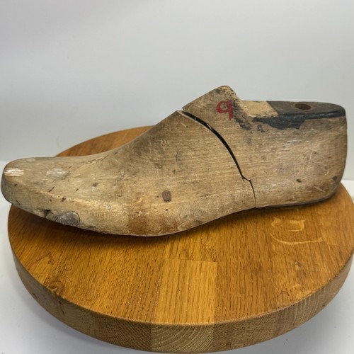 Vintage wooden men shoe - vintage,