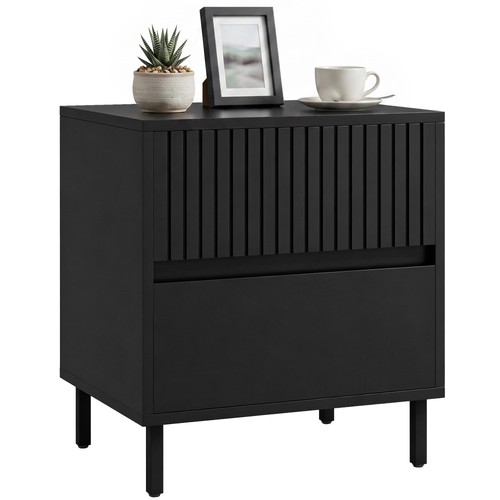 Homcom bedside cabinet with - bedside,