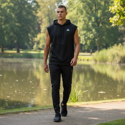 Adidas mens black sleeveless - mens,