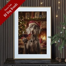 Funny Dog Christmas Wall Art