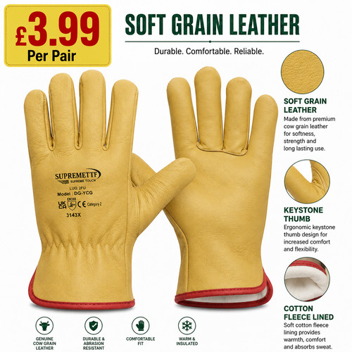 Premium yellow leather driver - premium,