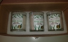 3 Pure SAGE Smudge Candles