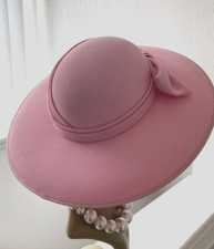 Wedding Hat JACQUES VERT Stunning Wide Brim Mother Bride Groom Races Pink NEW