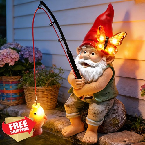 Solar garden gnome - garden,