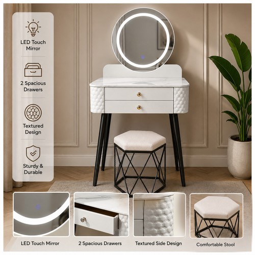 Luxury dressing table - with, led