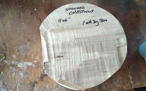 Spalted chestnut bowl - spalted,