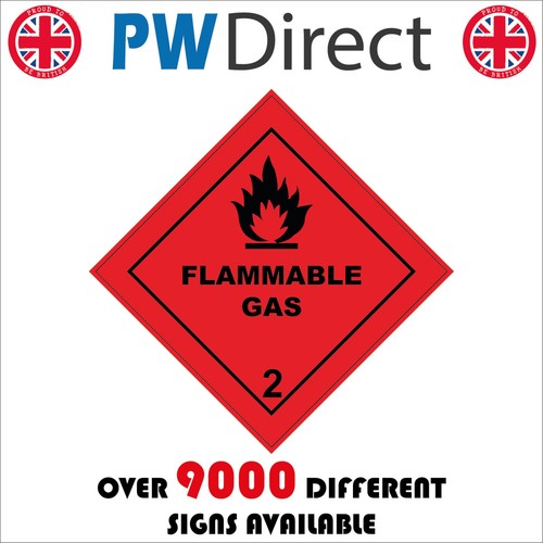 Sign flammable gas workplace - sign,