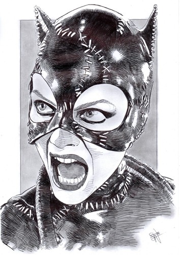 Batman returns art catwoman - batman,