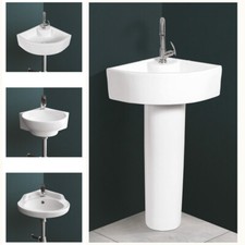 Corner Hand Wash Basin for Cloakroom Bathroom Small Quarter 4 Various Models