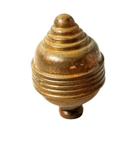 Small hollow brass bed knob - small,