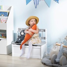 2 In 1 Wooden Toy Box, Kids