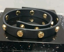 Biba Black Leather Gold Logo