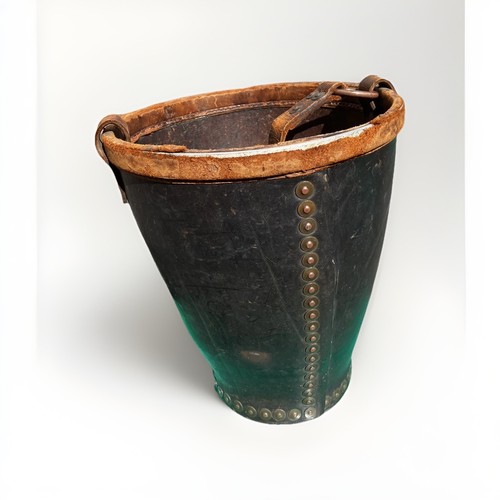 Antique leather studded fire - antique,