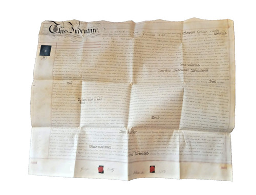 Victorian vellum indenture - victorian,