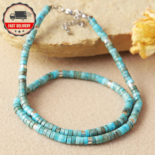 Natural turquoise beaded - natural,