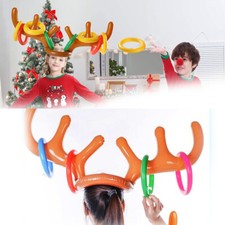 Reindeer Ring Toss Antler Game Christmas Family Kid Fun Toy Party Games Xmas Elk