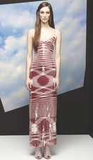 MISSONI Red White Sequin Embellished Maxi Dress Gown 42 6