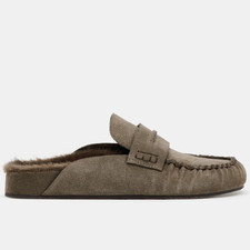 Zara Khaki Green Leather