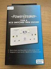 Power Breaker Type a RCD Switched Twin Socket