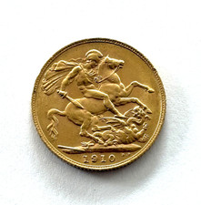 1910 Great Britain Gold Full Sovereign (.2354 oz) - King Edward - XF/AU