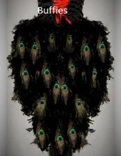 Peacock Feather Bustle Belt Tail Train Carnival Dance Showgirl Burlesque