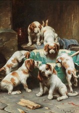 Beagle Puppies Vintage 1889