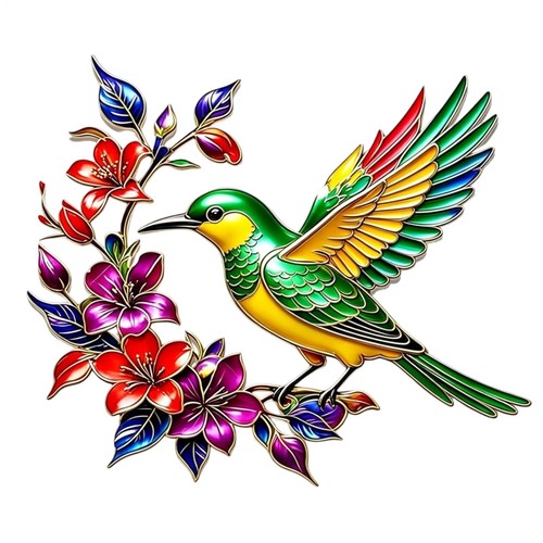 Metal hummingbird wall art - metal,