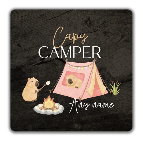 Personalised funny capy camper - capy,