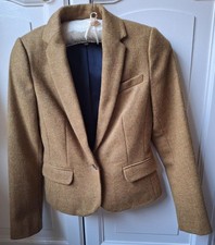 Hobbs Mustard Hackness Fitted Wool Blazer size 6