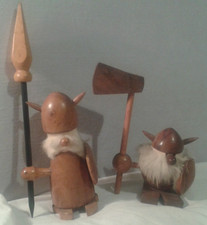 2 x Vintage 1960s Teak Wooden
