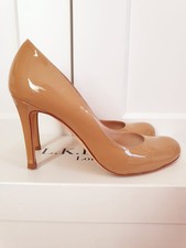 L.K. Bennett Women's Taupe Shilo Patent Leather Court Shoes Heels UK 5, EU 38