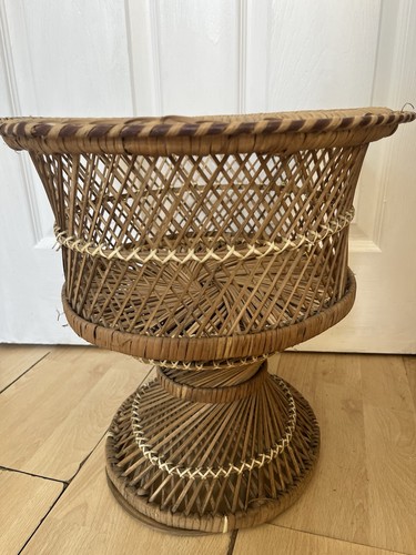 Vintage wicker planter - vintage,