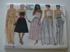 VTG VOGUE 1494 SZ 12 MISSES' BONED STRAPLESS EVENING DRESSES SEWING PATTERN